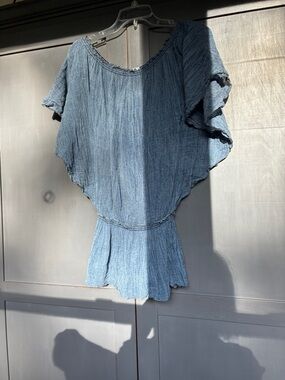 Boho Indigo Blue small cover up/top